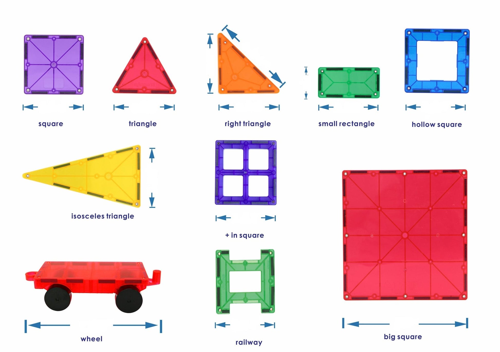 STEAM STUDIO Magnetic Tiles 71pcs set, including 1 car - Steam Studio Toys